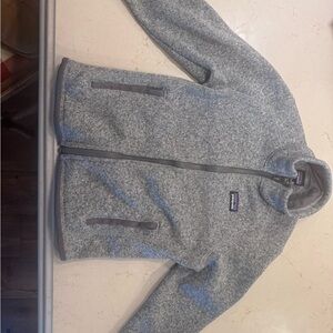 Kids Patagonia Heathered Gray Knit Jacket